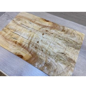 Клён Американский Волнистый заготовка на топ Смешанный А Волна ААА 16х180х565 мм - 2 шт. (книжкой) АКЦИЯ-10