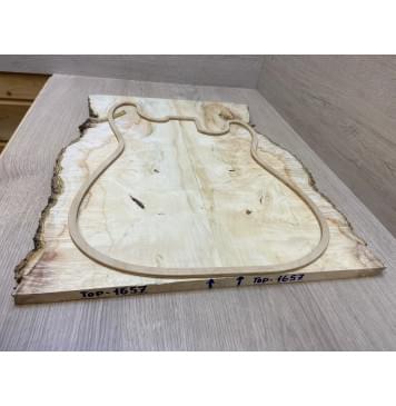 Клён Американский Каповый заготовка на топ Смешанный АА Кап АА 14х197х520 мм - 2 шт. (книжкой) АКЦИЯ-3