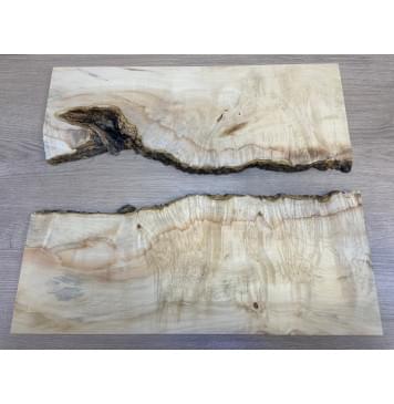 Клён Американский Каповый заготовка на топ Смешанный АА Кап АА 14х197х520 мм - 2 шт. (книжкой) АКЦИЯ-5