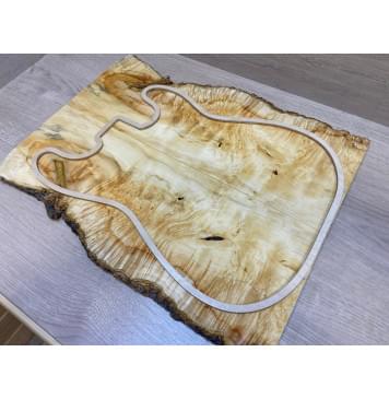 Клён Американский Каповый заготовка на топ Смешанный АА Кап АА 14х197х520 мм - 2 шт. (книжкой) АКЦИЯ-11