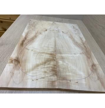 Клён Американский Волнистый заготовка на топ Смешанный А Волна А 13х190х540 мм - 2 шт. (книжкой) Уценка-трещины-2