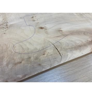 Клён Американский Волнистый заготовка на топ Смешанный А Волна А 13х190х540 мм - 2 шт. (книжкой) Уценка-трещины-3