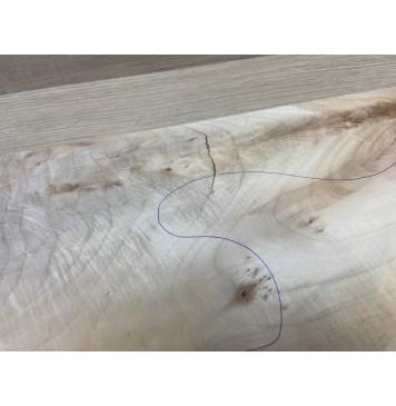 Клён Американский Волнистый заготовка на топ Смешанный А Волна А 13х190х540 мм - 2 шт. (книжкой) Уценка-трещины-4