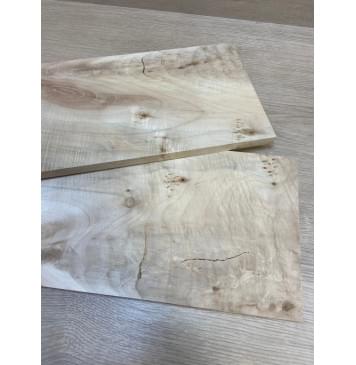 Клён Американский Волнистый заготовка на топ Смешанный А Волна А 13х190х540 мм - 2 шт. (книжкой) Уценка-трещины-8