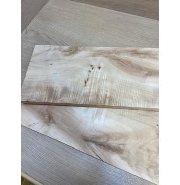 Клён Американский Волнистый заготовка на топ Смешанный А Волна А 13х190х540 мм - 2 шт. (книжкой) Уценка-трещины-9