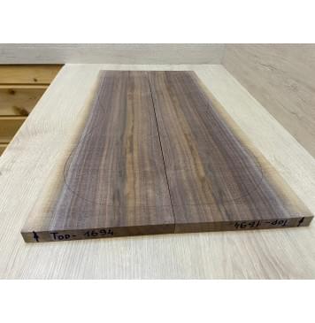 Орех Американский Заболонь заготовка на топ Радиал АА 18х185-152х605 мм - 2 шт (книжкой) АКЦИЯ-2