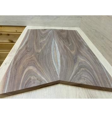 Орех Американский Заболонь заготовка на топ Тангент ААА 21х227х625-600 мм 2 шт (книжкой) АКЦИЯ-4