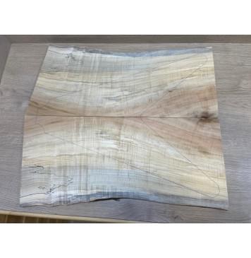 Клён Американский Волнистый заготовка на топ Смешанный ААА Волна А 17х260-230-245х590-560 мм - 2шт (книжкой) АКЦИЯ-0