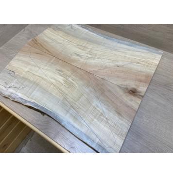 Клён Американский Волнистый заготовка на топ Смешанный ААА Волна А 17х260-230-245х590-560 мм - 2шт (книжкой) АКЦИЯ-1