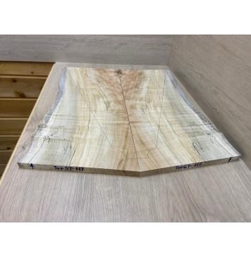 Клён Американский Волнистый заготовка на топ Смешанный ААА Волна А 17х260-230-245х590-560 мм - 2шт (книжкой) АКЦИЯ-3