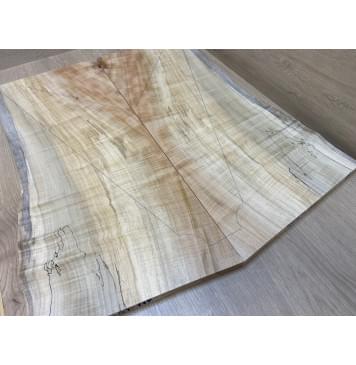 Клён Американский Волнистый заготовка на топ Смешанный ААА Волна А 17х260-230-245х590-560 мм - 2шт (книжкой) АКЦИЯ-6