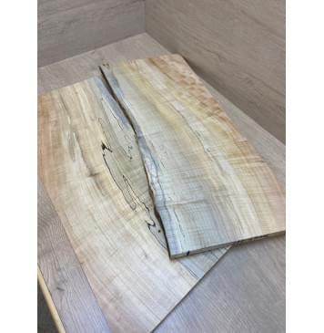 Клён Американский Волнистый заготовка на топ Смешанный ААА Волна А 17х260-230-245х590-560 мм - 2шт (книжкой) АКЦИЯ-8