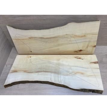 Клён Американский заготовка на топ Смешанный А 26х267-210-250х660-650 мм - 2шт (книжкой) АКЦИЯ-9