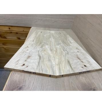 Клён Американский Волнистый заготовка на топ Смешанный А Волна АА 17х315-183х665-650 мм - 2 шт. (книжкой) АКЦИЯ-4