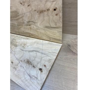 Клён Американский Волнистый заготовка на топ Смешанный А Волна АА 17х315-183х665-650 мм - 2 шт. (книжкой) АКЦИЯ-8