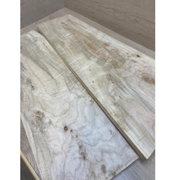 Клён Американский Волнистый заготовка на топ Смешанный А Волна АА 17х315-183х665-650 мм - 2 шт. (книжкой) АКЦИЯ-9