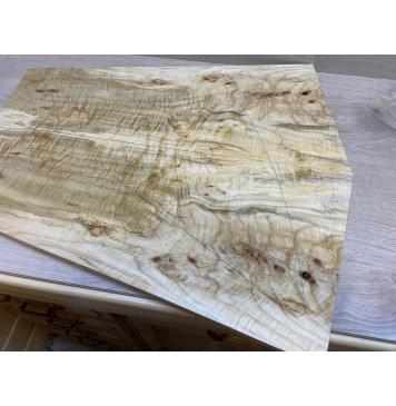 Клён Американский Волнистый заготовка на топ Смешанный А Волна АА 17х315-183х665-650 мм - 2 шт. (книжкой) АКЦИЯ-12