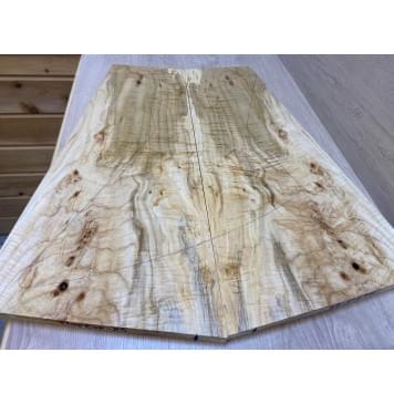 Клён Американский Волнистый заготовка на топ Смешанный А Волна АА 17х315-183х665-650 мм - 2 шт. (книжкой) АКЦИЯ-13