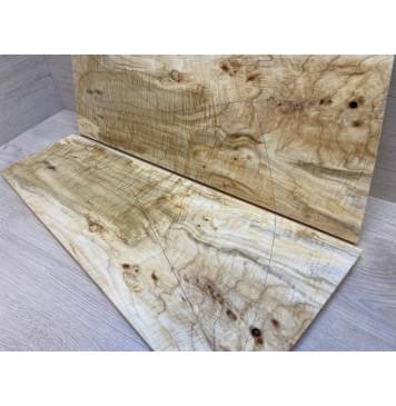 Клён Американский Волнистый заготовка на топ Смешанный А Волна АА 17х315-183х665-650 мм - 2 шт. (книжкой) АКЦИЯ-15