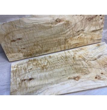 Клён Американский Волнистый заготовка на топ Смешанный А Волна АА 17х315-183х665-650 мм - 2 шт. (книжкой) АКЦИЯ-20