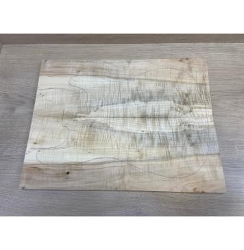 Клён Американский Волнистый заготовка на топ Смешанный А Волна АА 19х195х500 мм - 2 шт. (книжкой) АКЦИЯ-3