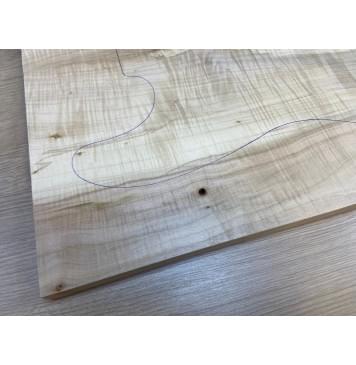 Клён Американский Волнистый заготовка на топ Смешанный А Волна АА 19х195х500 мм - 2 шт. (книжкой) АКЦИЯ-5