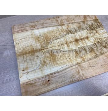 Клён Американский Волнистый заготовка на топ Смешанный А Волна АА 19х195х500 мм - 2 шт. (книжкой) АКЦИЯ-13