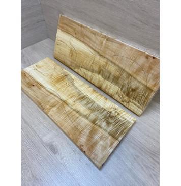 Клён Американский Волнистый заготовка на топ Смешанный А Волна АА 19х195х500 мм - 2 шт. (книжкой) АКЦИЯ-11