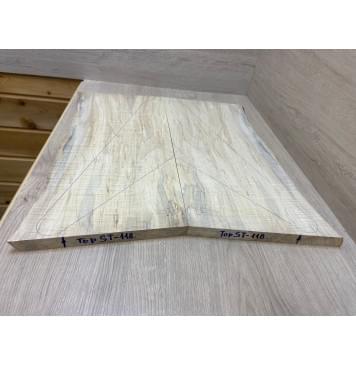 Клён Американский Волнистый заготовка на топ Смешанный ААА Волна АА 20х220-210х530 мм - 2 шт. (книжкой) АКЦИЯ-4