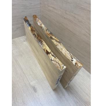 Клён Американский Волнистый заготовка на топ Смешанный ААА Волна АА 20х220-210х530 мм - 2 шт. (книжкой) АКЦИЯ-9