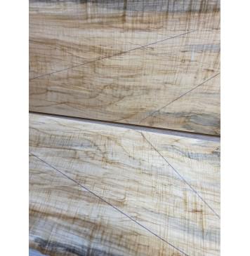 Клён Американский Волнистый заготовка на топ Смешанный ААА Волна АА 20х220-210х530 мм - 2 шт. (книжкой) АКЦИЯ-10