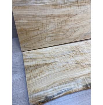 Клён Американский Волнистый заготовка на топ Смешанный ААА Волна АА 20х220-210х530 мм - 2 шт. (книжкой) АКЦИЯ-11