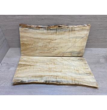 Клён Американский Волнистый заготовка на топ Смешанный ААА Волна АА 20х220-210х530 мм - 2 шт. (книжкой) АКЦИЯ-0