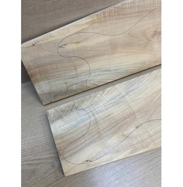 Клён Американский заготовка на топ Смешанный А 18х176-140х475 мм - 2 шт. (книжкой) АКЦИЯ-3