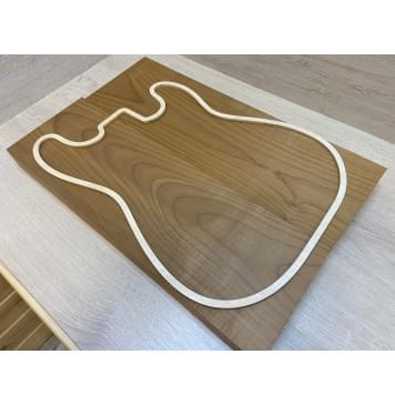 Клён Печёный 180 гр заготовка корпуса Тангент АА 45.5х172х520 мм (2шт)-1