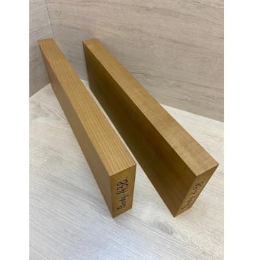 Клён Печёный 180 гр заготовка корпуса Тангент АА 45.5х172х520 мм (2шт)-9