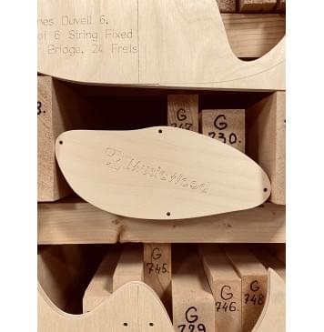 Mayones Duvell 6, Hipshot 6 String Fixed Guitar Bridge, 24 Frets, полный комплект для фрезеровки гитары, фанера 8мм Mayones Duvell 6, Hipshot 6 String Fixed Guitar Bridge, 24 Frets, полный комплект для фрезеровки гитары, фанера 8мм-3