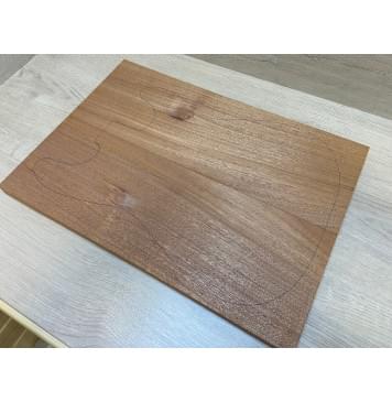 Махагон Кая заготовка на топ Радиал А 20х175х495 мм - 2 шт (книжкой) Уценка-сучок-3