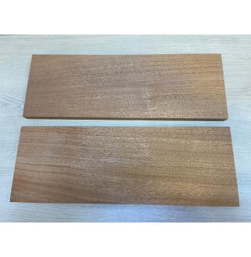 Махагон Кая заготовка на топ Радиал А 20х175х495 мм - 2 шт (книжкой) Уценка-сучок-5