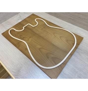 Клён Белый Печёный 180гр заготовка на топ Тангент АА 17х174х510 мм - 2шт (книжкой)-1