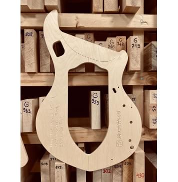 Music Man Majesty 6-String, Hipshot 6-String Fixed, Bolt-on, 24 лада, полный комплект для фрезеровки гитары, фанера 8мм-2