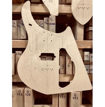 Music Man Majesty 6-String, Hipshot 6-String Fixed, Bolt-on, 24 лада, полный комплект для фрезеровки гитары, фанера 8мм-4