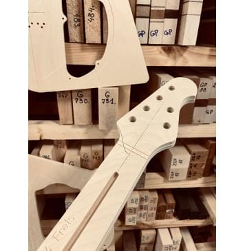 Music Man Majesty 6-String, Hipshot 6-String Fixed, Bolt-on, 24 лада, полный комплект для фрезеровки гитары, фанера 8мм-7