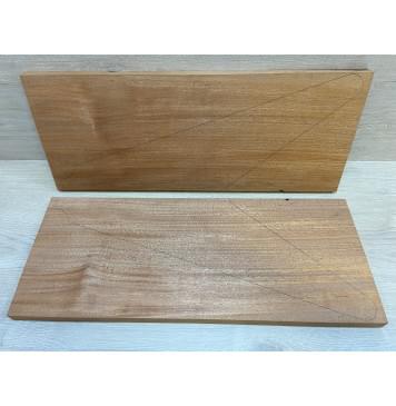 Махагон Кая заготовка на топ Радиал АА 20х222х560 мм - 2 шт. (книжкой) АКЦИЯ-9