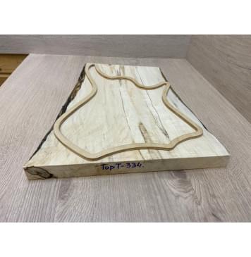 Клён Американский заготовка на топ для Тревел гитары Тангент АА 28х290-212х390-365 мм (цельный)-1