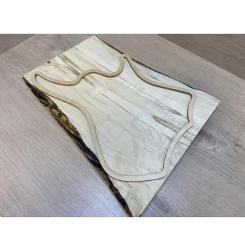 Клён Американский заготовка на топ для Тревел гитары Тангент АА 28х290-212х390-365 мм (цельный)-2