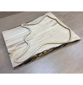 Клён Американский заготовка на топ для Тревел гитары Тангент АА 28х290-212х390-365 мм (цельный)-4