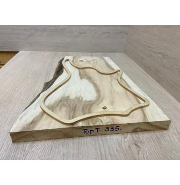 Клён Американский заготовка на топ под заливку для Тревел гитары Тангент А 27х310-200х425-415 мм - (цельный)-1