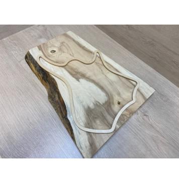 Клён Американский заготовка на топ под заливку для Тревел гитары Тангент А 27х310-200х425-415 мм - (цельный)-3