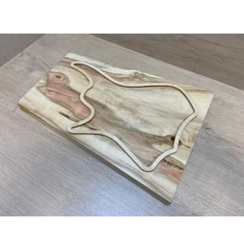 Клён Американский заготовка на топ под заливку для Тревел гитары Тангент А 27х310-200х425-415 мм - (цельный)-7